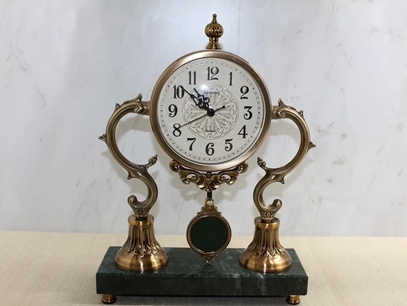 Altı Mermer Sarkaşlı Masa Üstü Saat Alk4321 ürün görseli