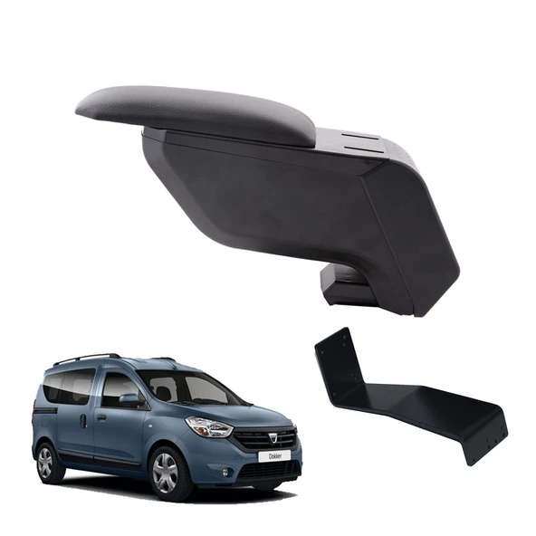 Dacia Dokker 2021 Delmesiz Çelik Ayaklı Siyah Kolçak Kol Dayama