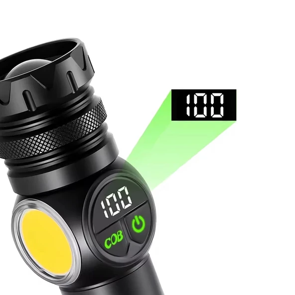 9 Mod Şarjlı Kamp Lambası El Feneri  Wt-704 ürün görseli 1