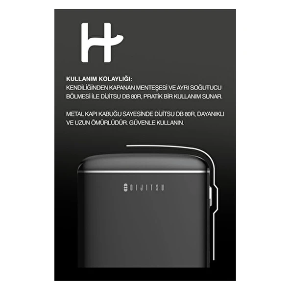 Dijitsu DB80RBL Retro Mini Buzdolabı Siyah - Resim 4