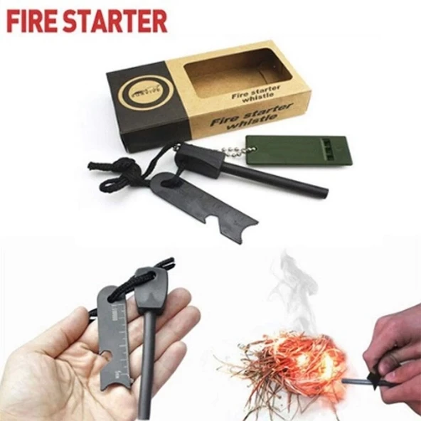 Survive Magnezyum Çubuğu Ateş Başlatıcı Çakmak Taşı - Resim 3