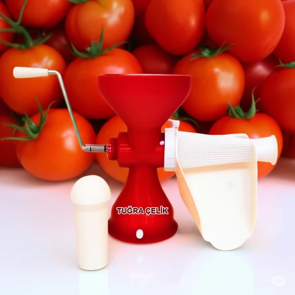 Tuğra Plastik El Tipi Biber, Domates Püre Ve Salça Makinesi – Metal Çevirme Kollu ürün görseli 1