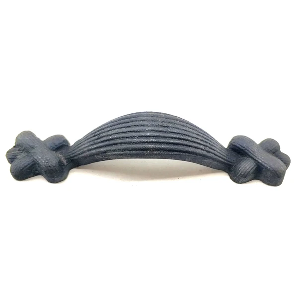 Antika Tarz Dekoratif Pirinç Örgü Mobilya Kulbu - 22x120 Mm, Oksit