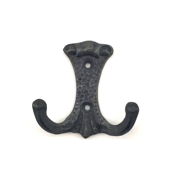 Antika Tarz Dekoratif Pirinç Anıt Çiftli Vestiyer Askı - 85x72 Mm, Oksit ürün görseli 1