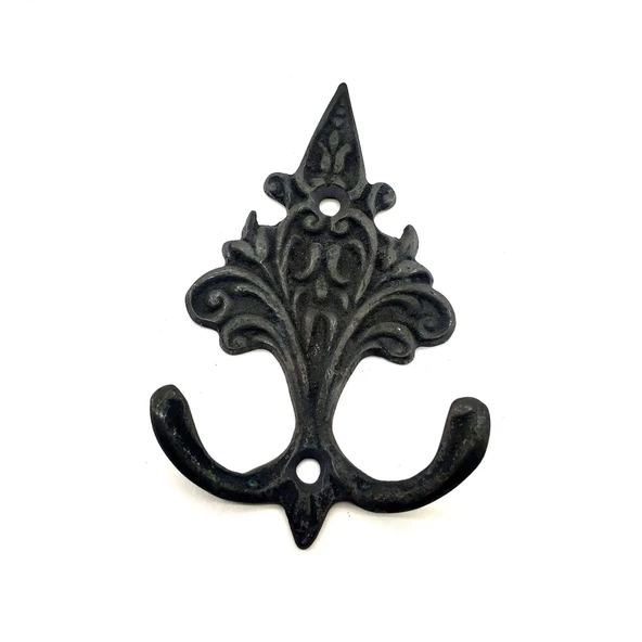 Antika Tarz Dekoratif Pirinç Çam Figürlü Askı - 98x57 Mm, Oksit ürün görseli 1