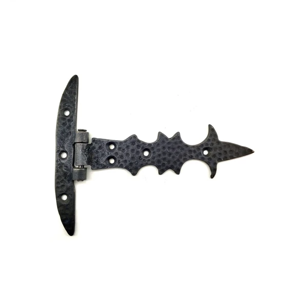 Antika Tarz Dekoratif Pirinç Kuyruklu Lale Menteşe - Dar Kasa, Oksit ürün görseli 1