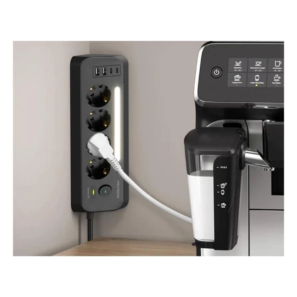 LP764 Priz, Çift USB Girişli, Güvenlik Kapaklı, Şık ve Dayanıklı Tasarım | HZLSTORE - 3