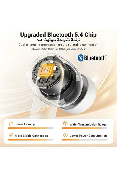 Ugreen Kulaklıklar Kablosuz HiTune T3 Pro Aktif işlemci Önleyici - Beyaz - 8