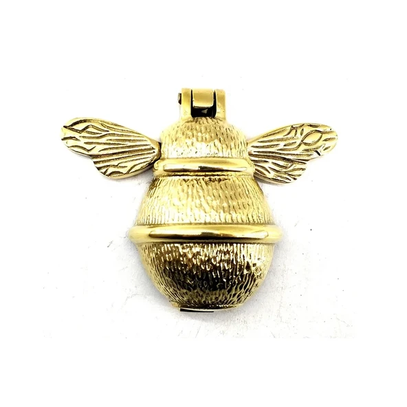 Antika Tarz Dekoratif Pirinç Arı Kapı Tokmağı, Taktak - Küçük,123x150mm, Sarı ürün görseli 1