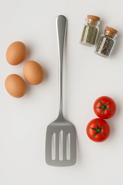 Paslanmaz Çelik Servis Spatula 26 cm Yemek ve Tatlı Sunum Spatulası - Resim 3