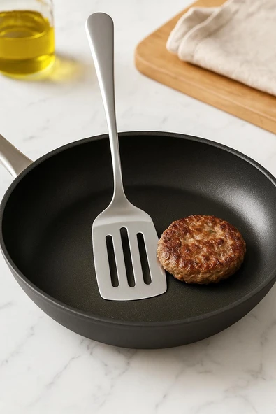 Paslanmaz Çelik Servis Spatula 26 cm Yemek ve Tatlı Sunum Spatulası ürün görseli