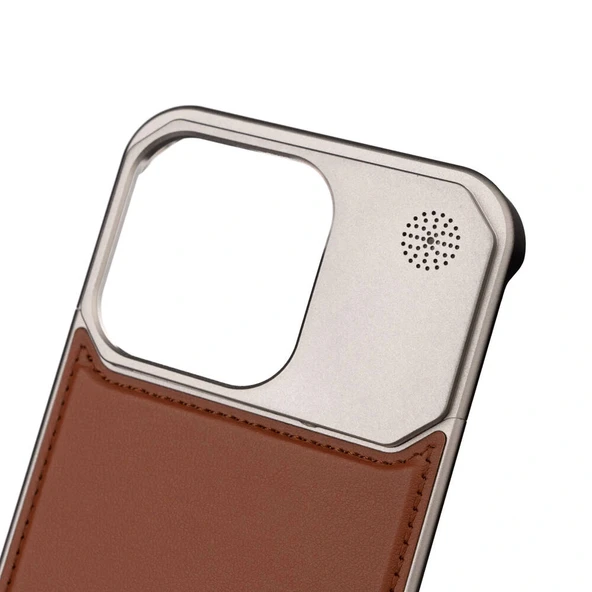 iPhone 15 Pro Max Kılıf M-safe Şarj Özellikli Mekanizmalı Koku Hazneli Mostar Kapak - Resim 10