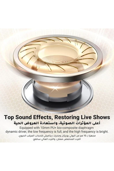 Ugreen Kulaklıklar Kablosuz HiTune T3 Pro Aktif işlemci Önleyici - Beyaz - 6