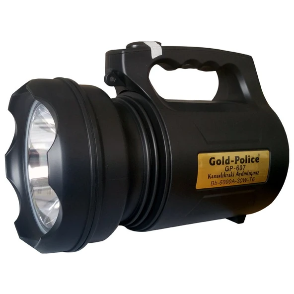 Gold Police GP-607 Şarjlı El Feneri 30 W (Projektör) ürün görseli