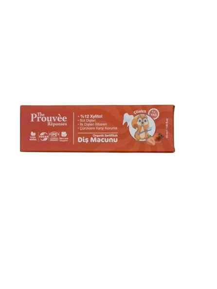The Prouvee Réponses Organik Bebek & Çocuk Diş Macunu Çilekli 35 ml - 4