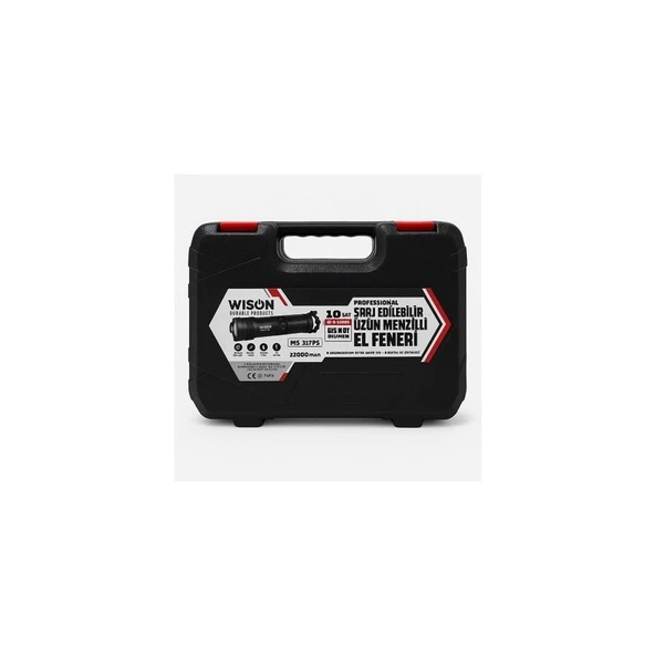 Wison WS-1175 Profesyonel Şarjlı El Feneri | 5500 Lümen – 60W – 22000MAH – 3 Mod – USB Şarj – Uzun Menzil - 2