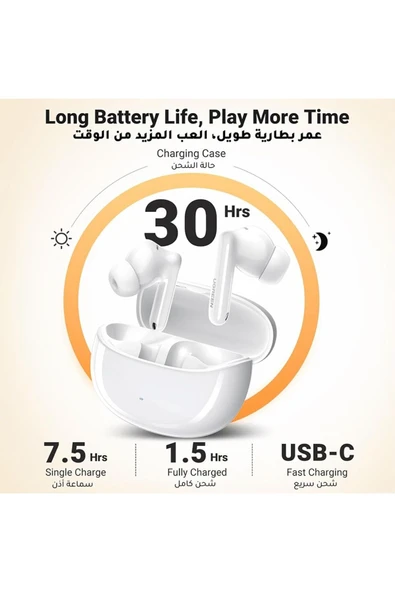 Ugreen Kulaklıklar Kablosuz HiTune T3 Pro Aktif işlemci Önleyici - Beyaz - 7