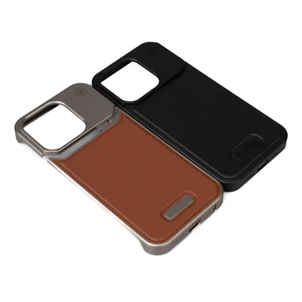 iPhone 15 Pro Kılıf M-safe Şarj Özellikli Mekanizmalı Koku Hazneli Mostar Kapak - Resim 5