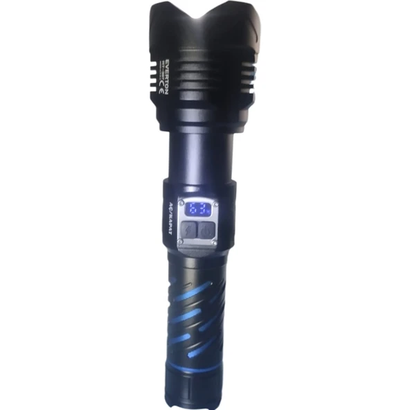 Everton RT-397 Profesyonel El Feneri | 50W – 5000 Lümen – 4800 Mah – 5 Mod – Type-C – Zoomlu – Dijital Göstergeli - 3