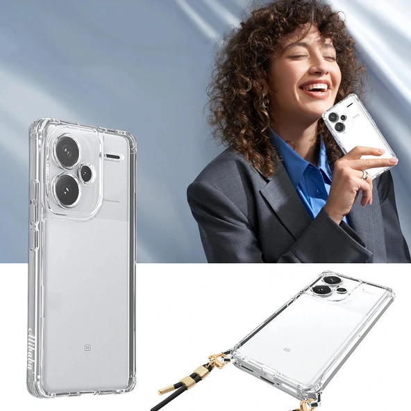 Xiaomi Redmi Note 13 Pro Plus 5G Kılıf Airbagli Takılabilir Askı Aparatlı Snap Silikon Kapak - Resim 4