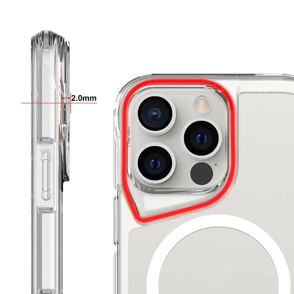 iPhone 16 Pro Kılıf M-safe Şarj Özellikli T-Max M-safe Kapak - Resim 6