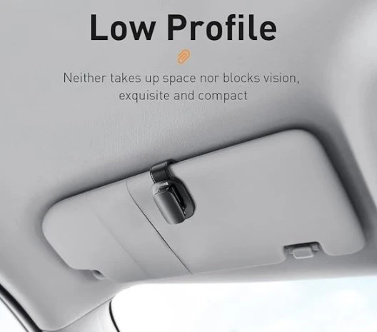 Baseus Platinum Araç Gözlük Klipsi (Kıskaçlı Tip) Siyah