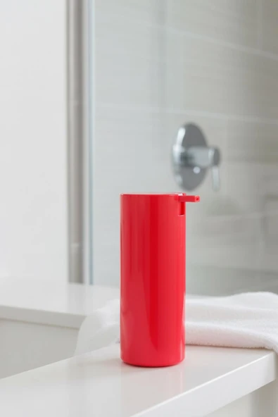 Soft Pembe Şeffaf Akrilik Sıvı Sabunluk 250 ml ürün görseli 1