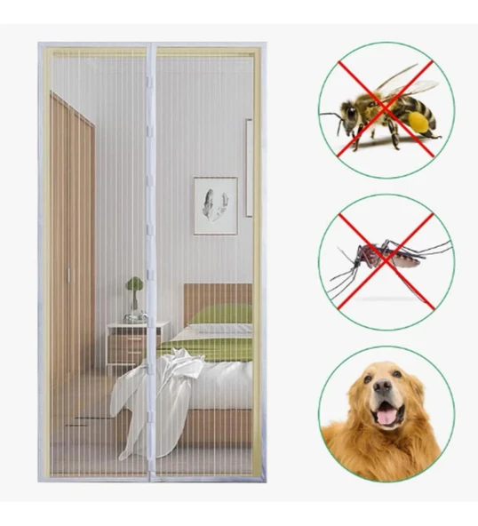 Mıknatıslı Kapı Sinekliği Tül Perde 105 x 210 cm (5250) - 3
