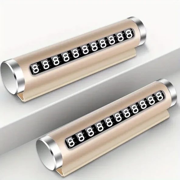 Telefon Numarası Plaka Silindiri Ayarı Renkli Metal Alüminyum Araba Geçici Park Kartı Evrensel Moda Oto Aksesuarları (5250) - 3