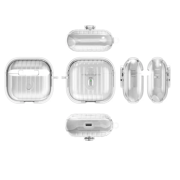 4 Kılıf Kenarları Renkli Şeffaf Dilimli Silikon Airbag 40 Kılıf - Resim 2