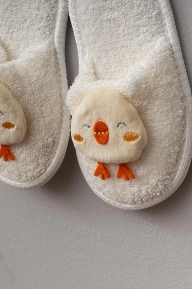 Bebitof %100 Pamuk Civciv Desenli Bebek Bornoz Seti BBTF.EKR.30038 - 3