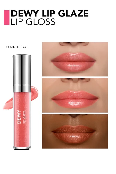 Flormar Dewy Lip Glaze Parlak & Dolgun Görünüm Veren Yapışmayan Dudak Parlatıcısı 024 Coral - Resim 2