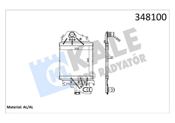 TURBO RADYATÖRÜ INTERCOOLER CLIO 2 1.5DCI AL/PL/BRZ 345X370X27 8200252209 ürün görseli