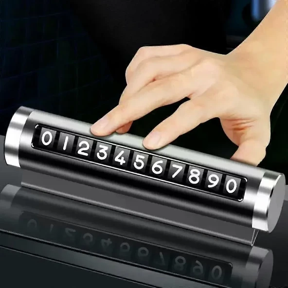 Telefon Numarası Plaka Silindiri Ayarı Renkli Metal Alüminyum Araba Geçici Park Kartı Evrensel Moda Oto Aksesuarları (5250)