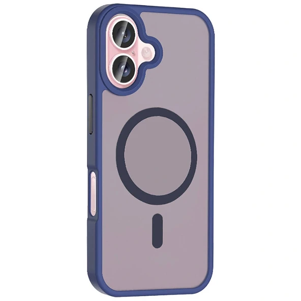 iPhone 16 Plus Kılıf M-safe Şarj Özellikli Mat Arka Yüzey Sio Kapak - Resim 8