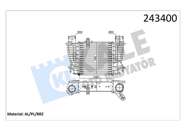 TURBO RADYATÖRÜ INTERCOOLER CLIO 3 1.5 DCI AL PL AL PL SİSTEM 8200754610 ürün görseli