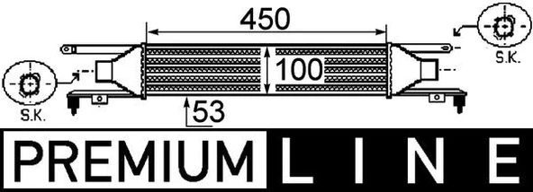 TURBO RADYATÖRÜ INTERCOOLER CORSA D 2006 1.3CDTI 90PS 450X100X52 55702194 6302080 ürün görseli