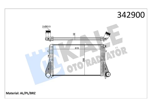 TURBO RADYATÖRÜ INTERCOOLER PASSAT-TIGUAN-SHARAN-ALHAMBRA 2.0TDI 2008 615103981032 AL-PL-BRZ 3C0145805AN 3C0145805AK 3C0145805AM ürün görseli