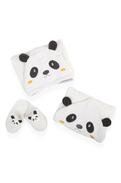 Bebitof %100 Pamuk Panda Desenli Bornoz Seti BBTF.BYZ.30037 - 2