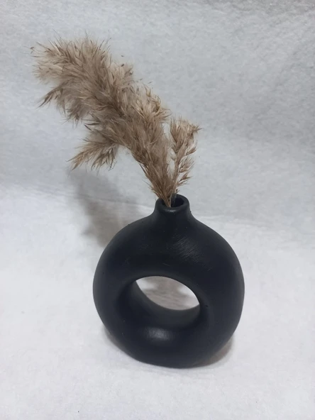 HALKA VAZO SİYAH DEKOR ürün görseli 1