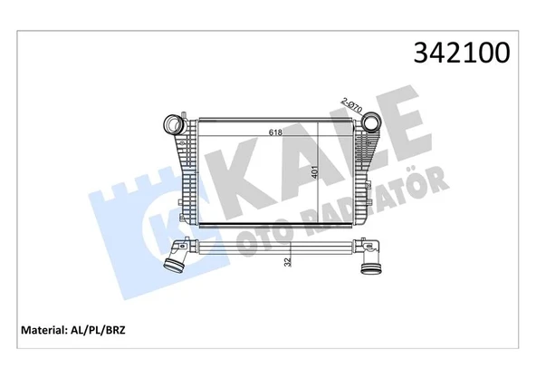 TURBO RADYATÖRÜ INTERCOOLER CADDY-GOLF 5-JETTA-A3-LEON-OCTAVIA 1.8-1.9-2.0TDI-TFSI 61510406.61032 1K0145803 1K0145803A 1K0145803B ürün görseli
