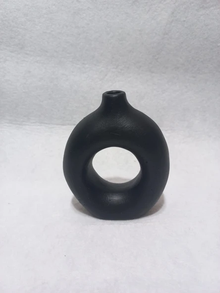 HALKA VAZO SİYAH DEKOR - Resim 2