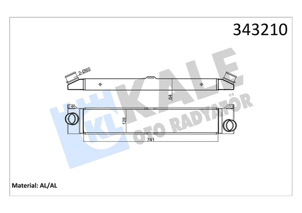 TURBO RADYATÖRÜ INTERCOOLER DUCATO-BOXER-JUMPER 2.2-2.3-3.0 D 2006 740X127X50 1340763080 0384 K1