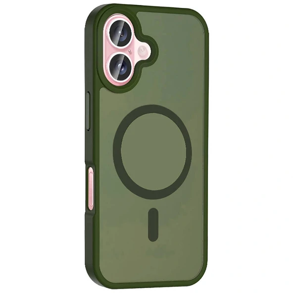 iPhone 16 Plus Kılıf M-safe Şarj Özellikli Mat Arka Yüzey Sio Kapak - Resim 6