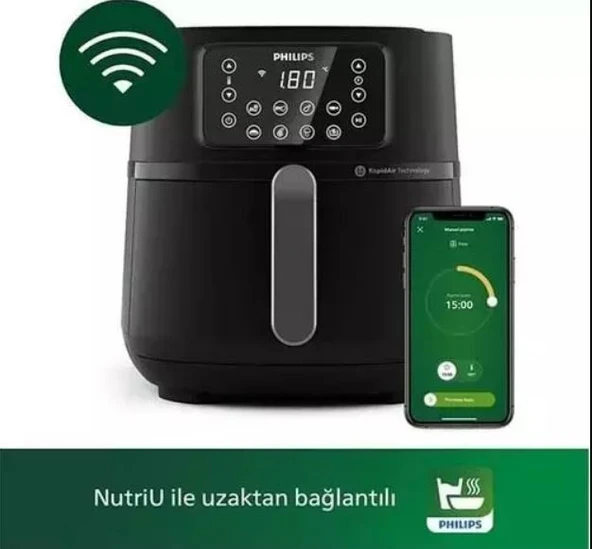 Philips Airfryer 5000 Serisi HD9285/96 XXL Connected 7.2 lt Yağsız Fritöz (KUTU DEFORMALI) - Resim 3