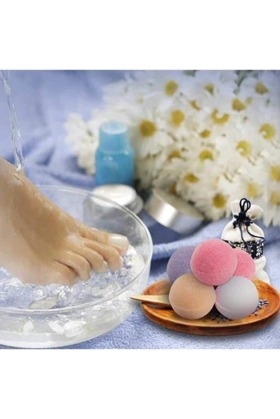 Banyo Topu 2 Adet Tüm Vücut 2 Adet Pedikür Terapi Doğal Renkli Nem Bombası - 2