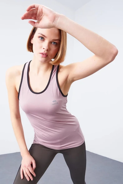 TOMMY LİFE 97094 GÜL KURUSU ÇAPRAZ ASKILI BAYAN ATLET - Resim 2