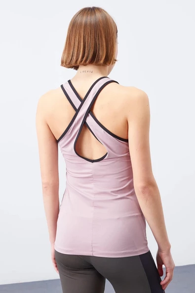 TOMMY LİFE 97094 GÜL KURUSU ÇAPRAZ ASKILI BAYAN ATLET - Resim 3