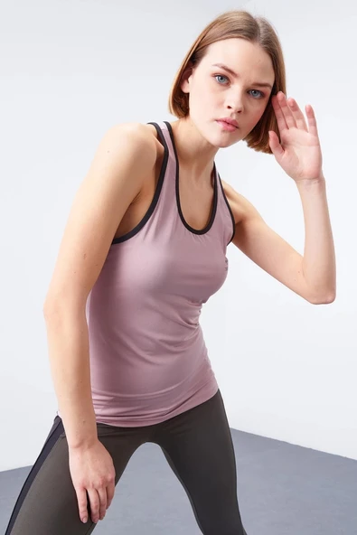 TOMMY LİFE 97094 GÜL KURUSU ÇAPRAZ ASKILI BAYAN ATLET - Resim 4