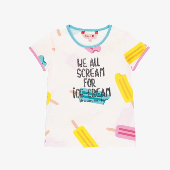 Kız Çocuk Beyaz T-Shirt ürün görseli 1